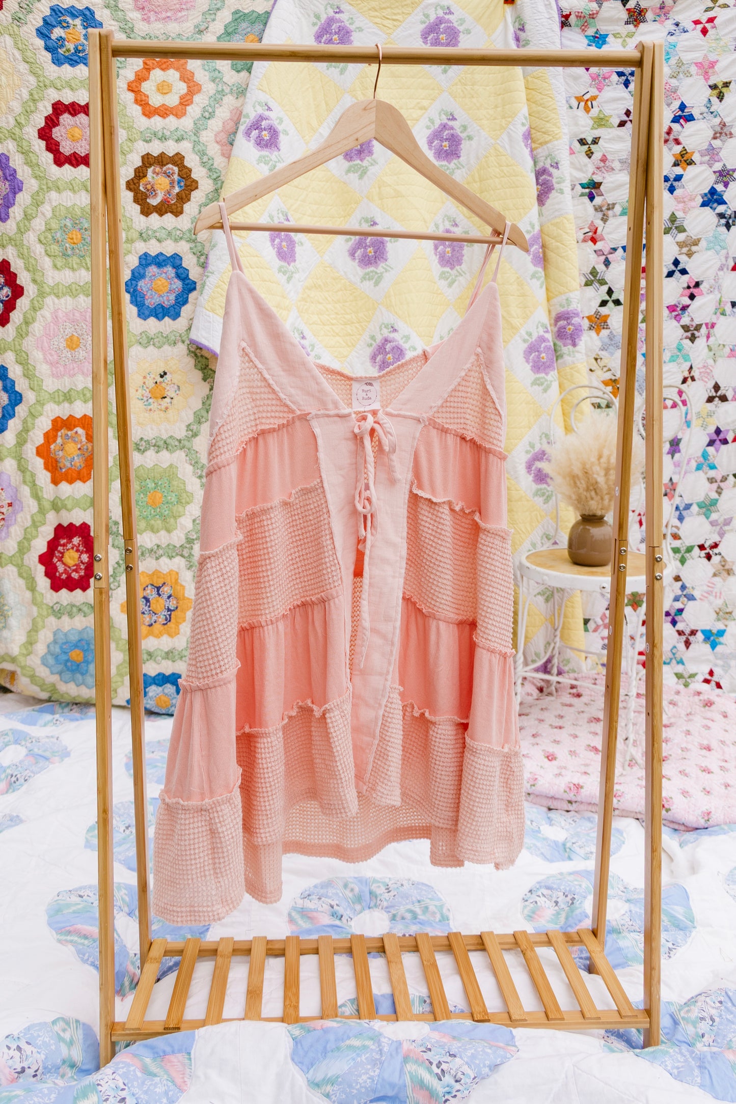 Garden Glow Front Tie Dress