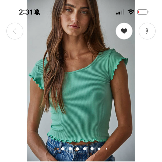 Ribbed Merrow Detail Top